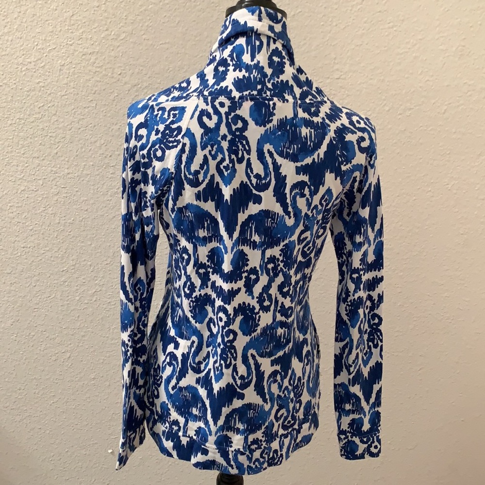 Lilly Pulitzer Angela jacket XS Blue white RARE Excellent Condition HTF Pelican - Picture 14 of 15